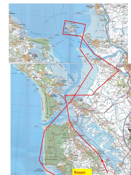 un apercu du circuit au depart de Royan