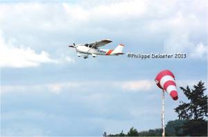 Le nouvel avion de l'aeroclub le Cessna172-GX-au-decollage