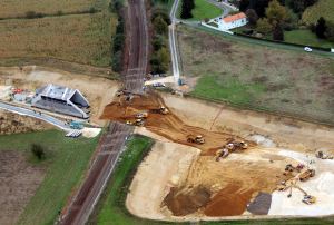 Coupure de la voie ferree