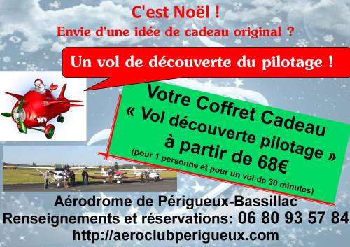 Coffret cadeau vol pilotage avion