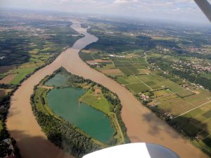 la Garonne avec l'Ile de La Lande