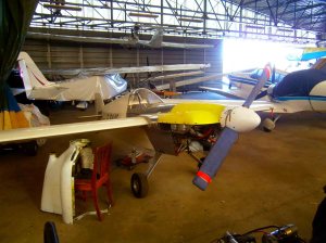 Le hangar de l'aérodrome de Cassagnes