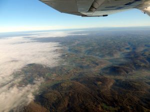 une façon facile d'identifier les vallées, ici la vallée du lot