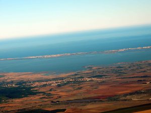 Zoom sur l'étang de Leucate