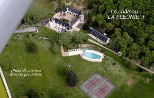 Purpose : visit of the "La Fleunie" castle(picture taken during a previous flight)