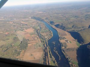 Les rapides sur la Dordogne en amont de Lalinde