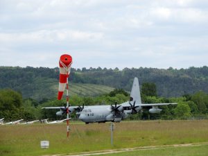 Le C130 à l'atterrissage